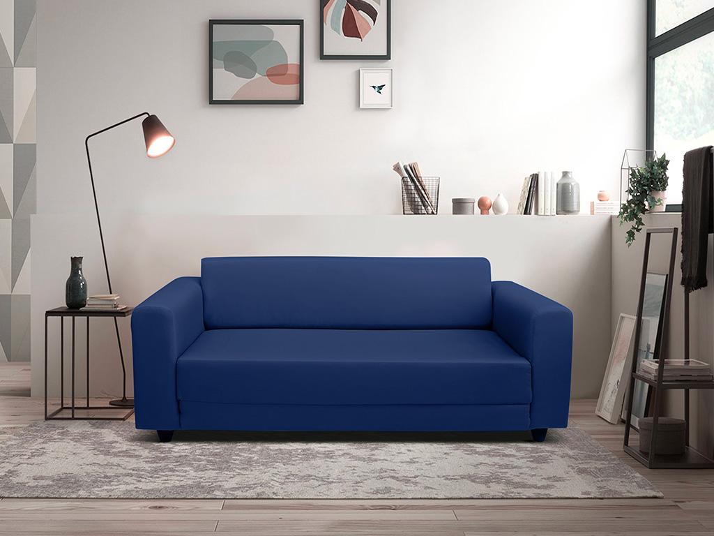 Schlafsofa 2-Sitzer TENBY - Stoff - Blau