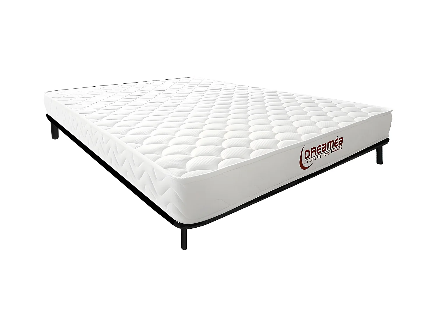 Ensemble 140 x 190 cm cadre à lattes + matelas mémoire de forme ép.15cm - PELOPS de DREAMEA