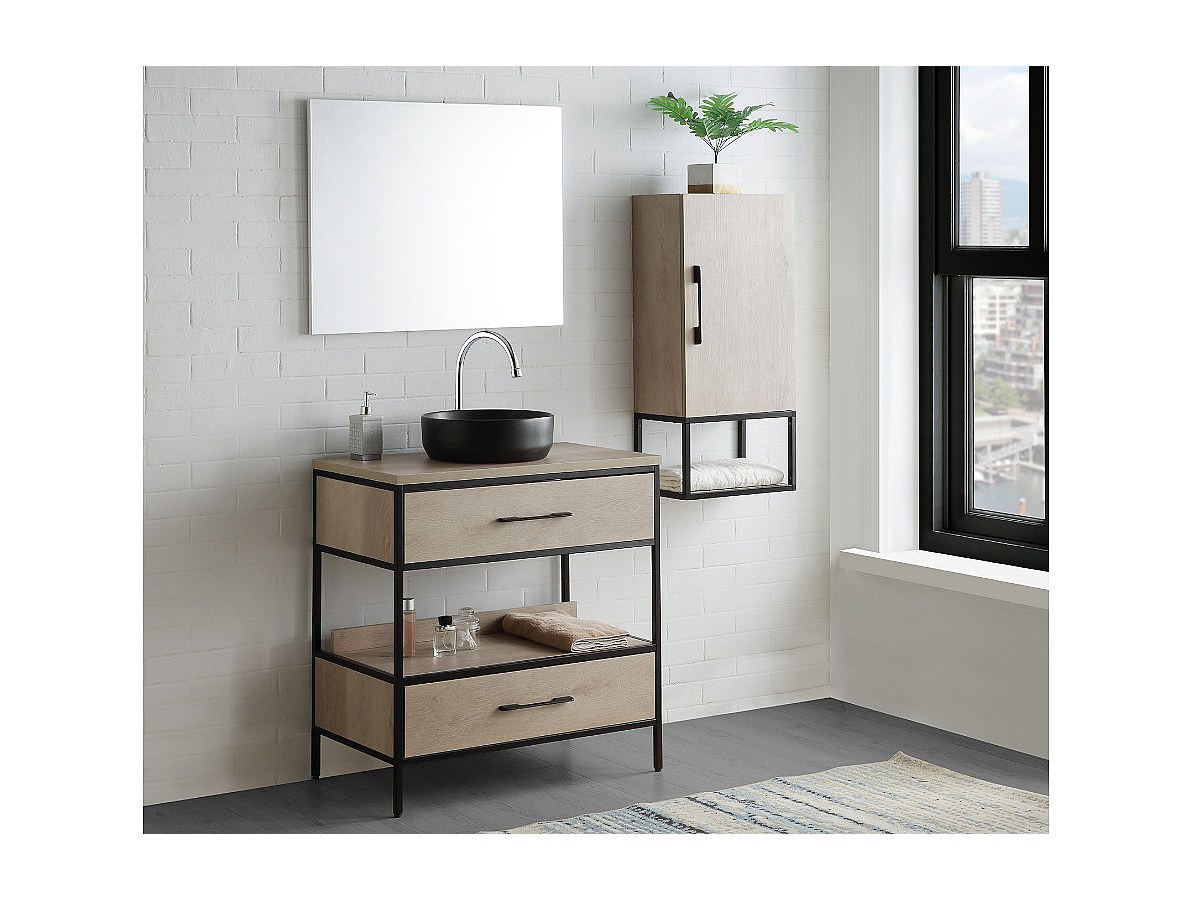 Komplett-Set Badezimmer - Waschtischunterschrank + Waschbecken