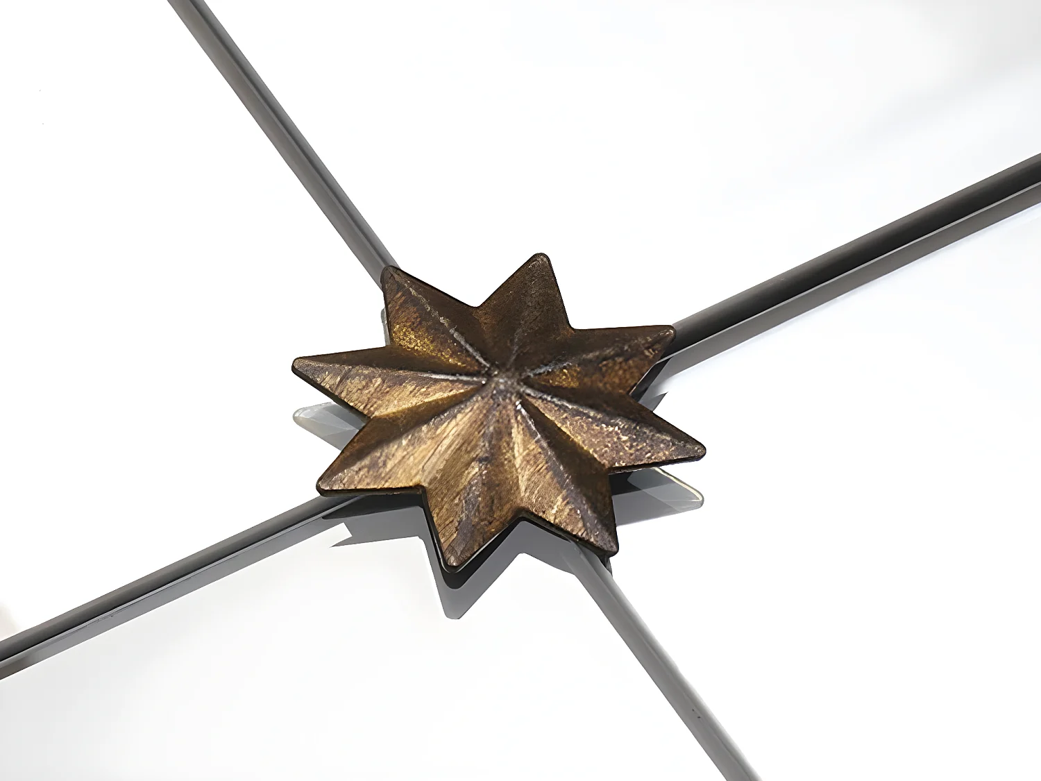 Espelho estilo janela vintage em metal de C. 80 x A. 150 cm cor dourado antigo - PALMYRE