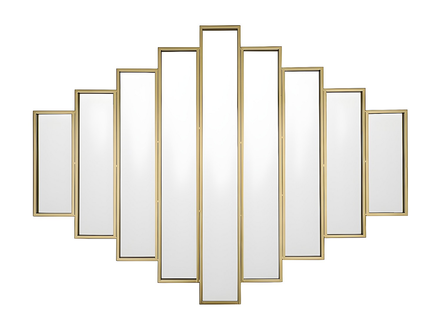 Spiegel symmetrisch Art Déco - 90 x 120 cm - Metall - Goldfarben - GALICE günstig online kaufen