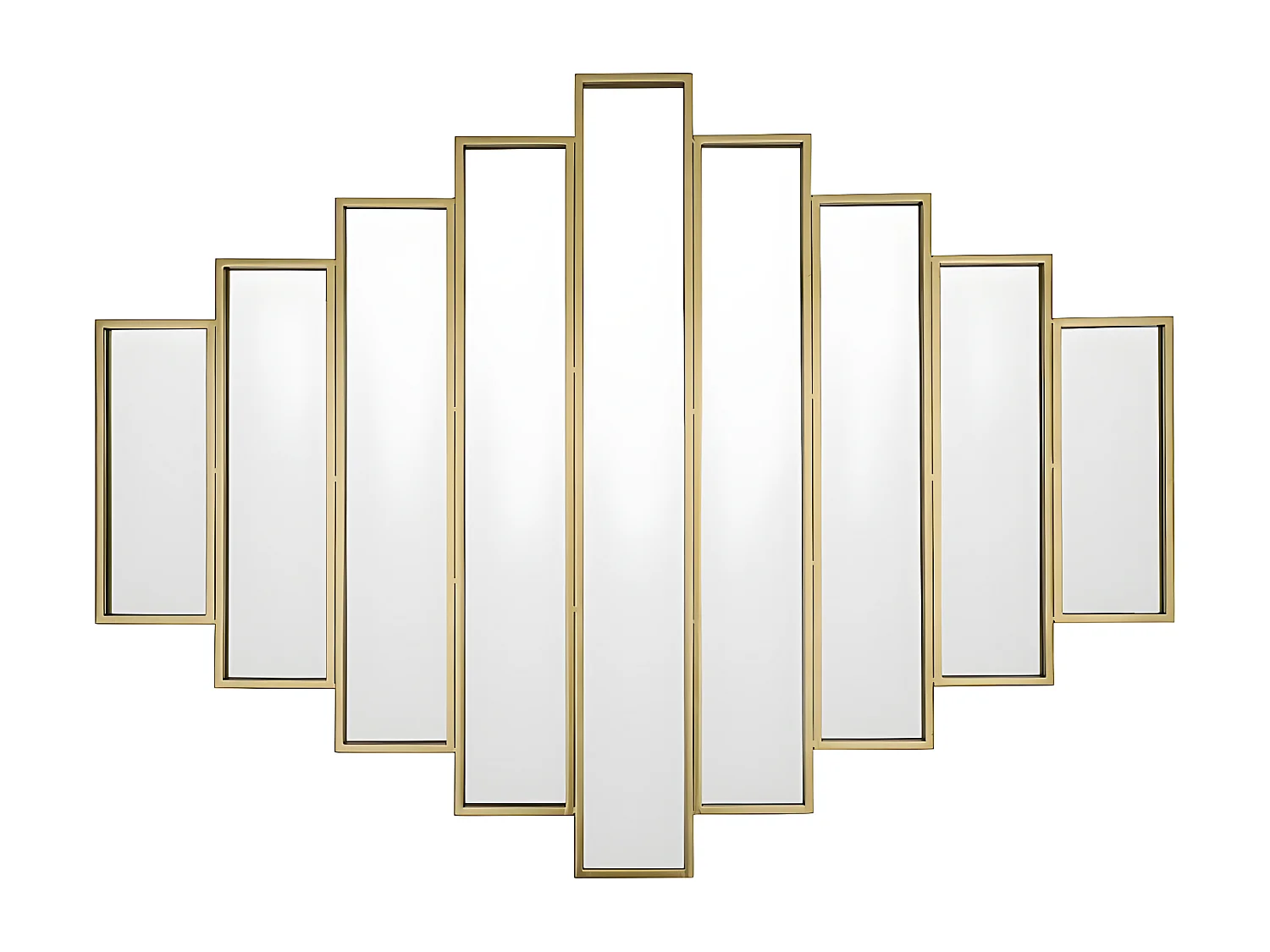 Spiegel symmetrisch Art Déco - 90 x 120 cm - Metall - Goldfarben - GALICE