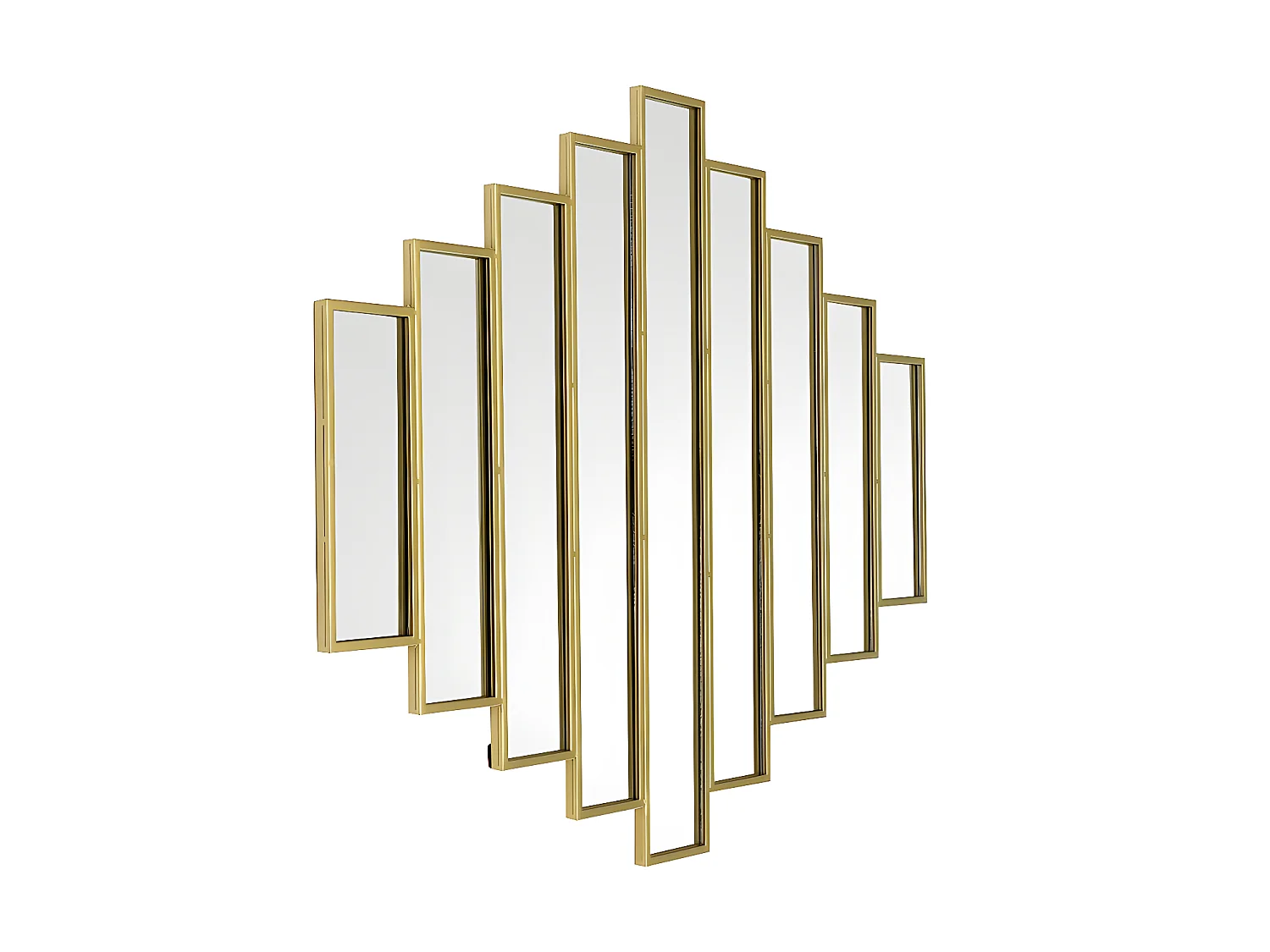 Spiegel symmetrisch Art Déco - 90 x 120 cm - Metall - Goldfarben - GALICE