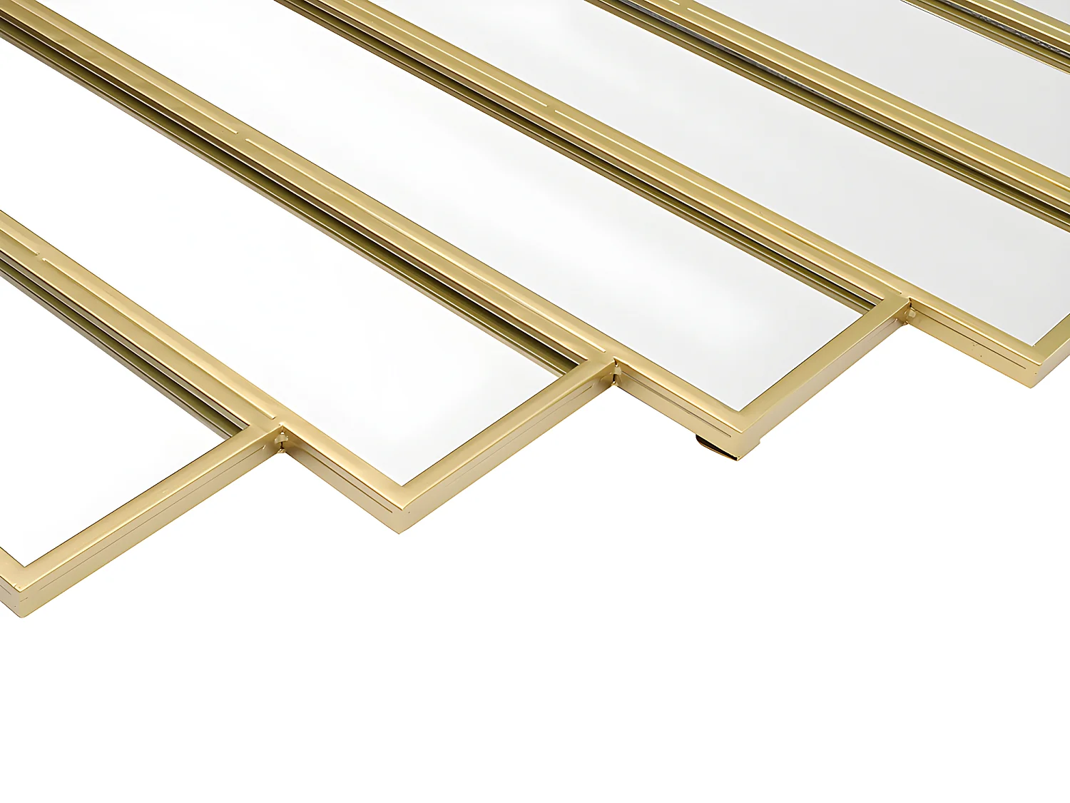 Spiegel symmetrisch Art Déco - 90 x 120 cm - Metall - Goldfarben - GALICE