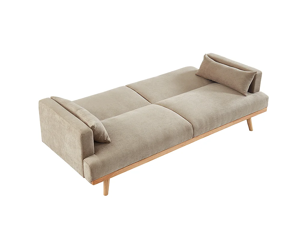 Sofá cama de 3 plazas de tela ESME - Beige