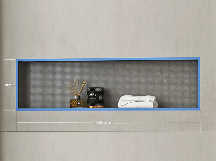 Niche de douche à encastrer et prête à carreler - 31 x 91 cm - KLARA