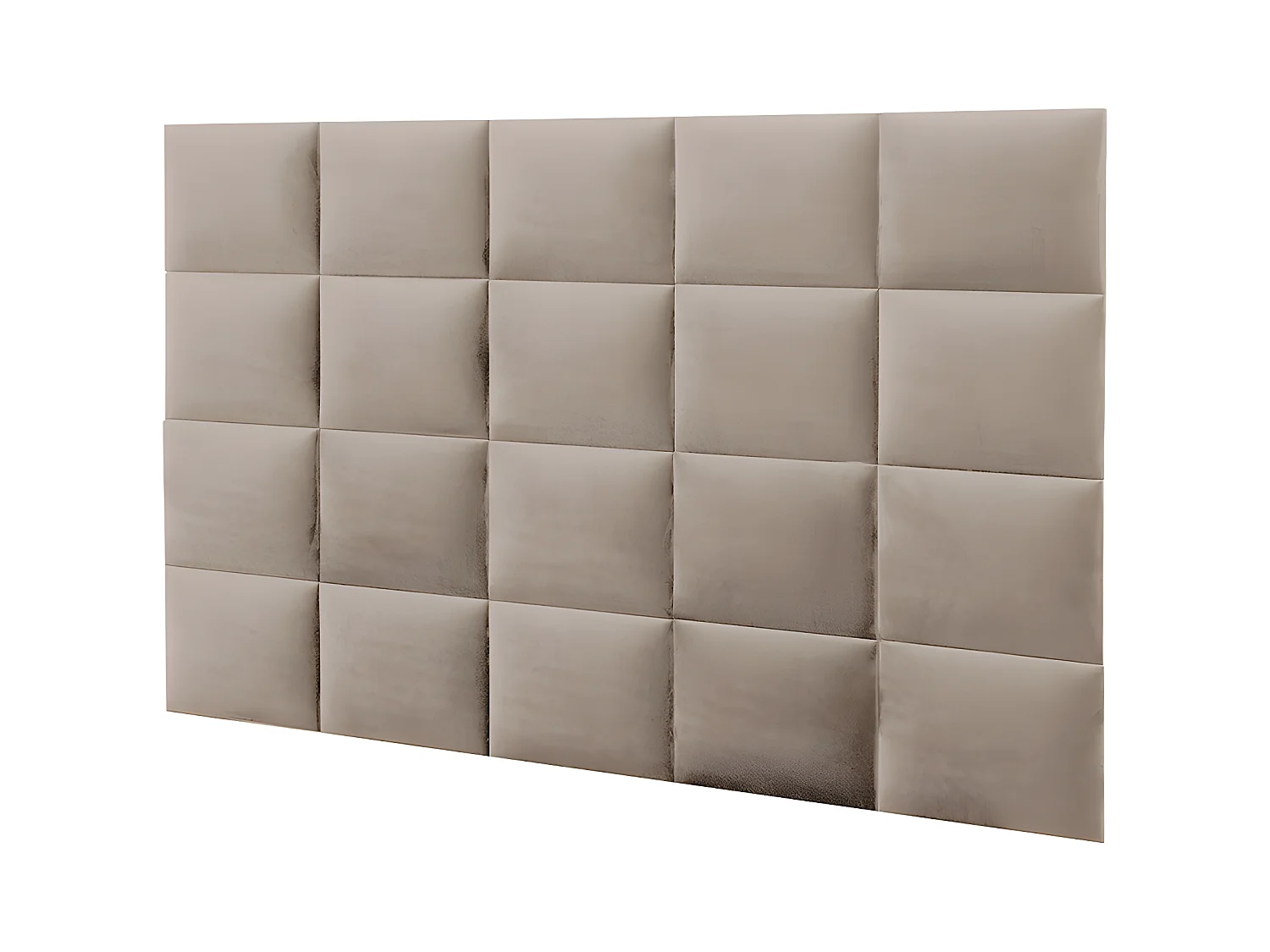 Panneaux muraux tête de lit - 200 cm - Velours - Beige - BARTEL de Pascal Morabito