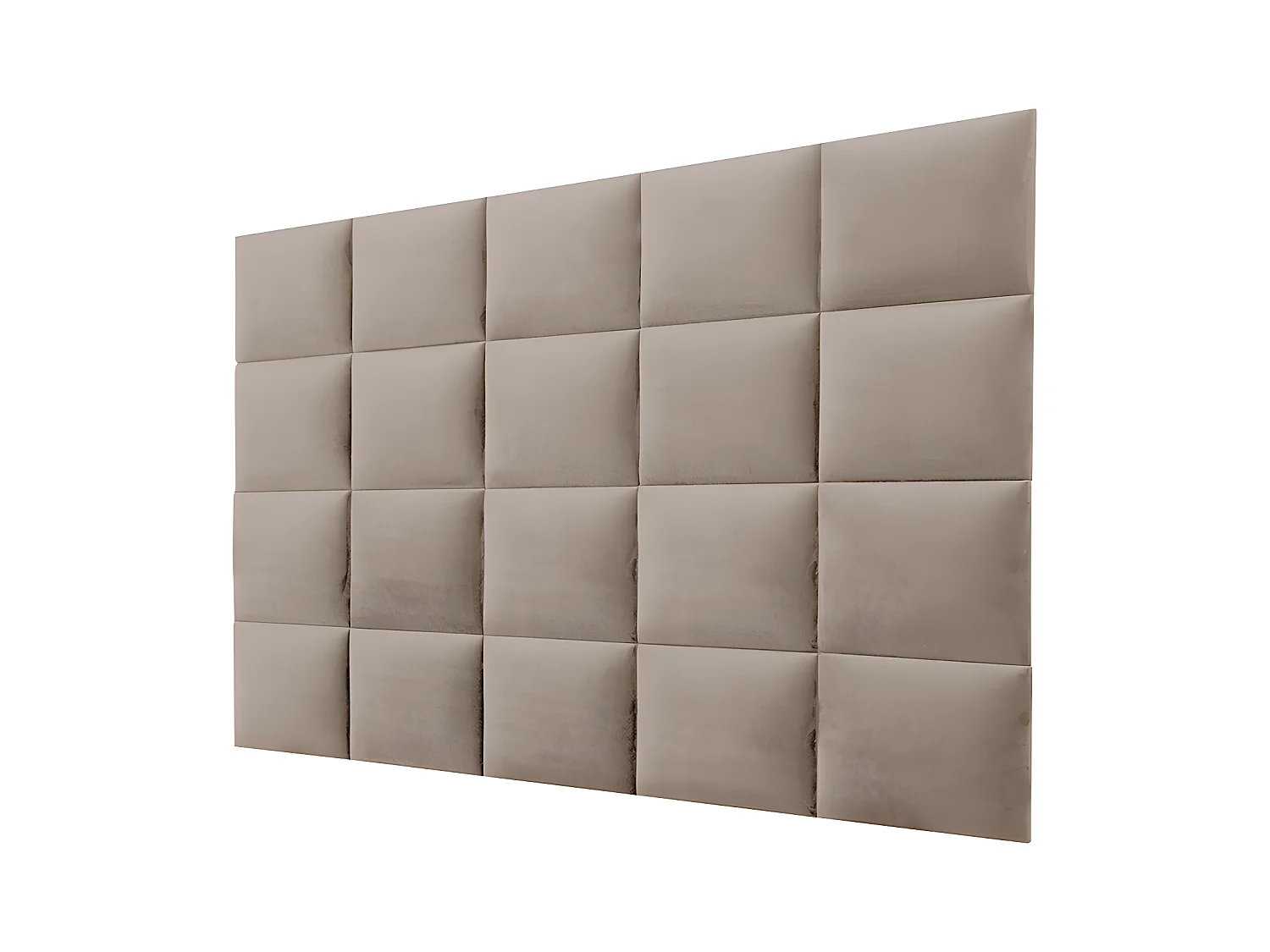 Panneaux muraux tête de lit - 200 cm - Velours - Beige - BARTEL de Pascal Morabito