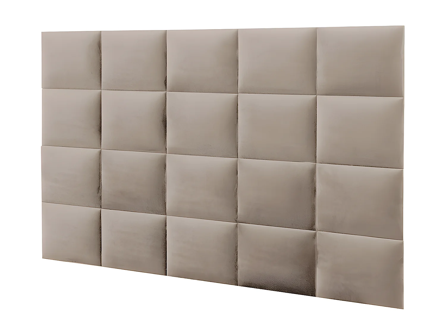 Panneaux muraux tête de lit - 200 cm - Velours - Beige - BARTEL de Pascal Morabito