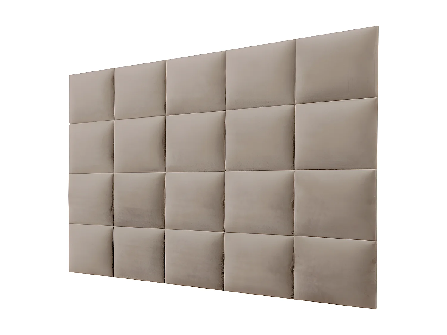 Panneaux muraux tête de lit - 200 cm - Velours - Beige - BARTEL de Pascal Morabito