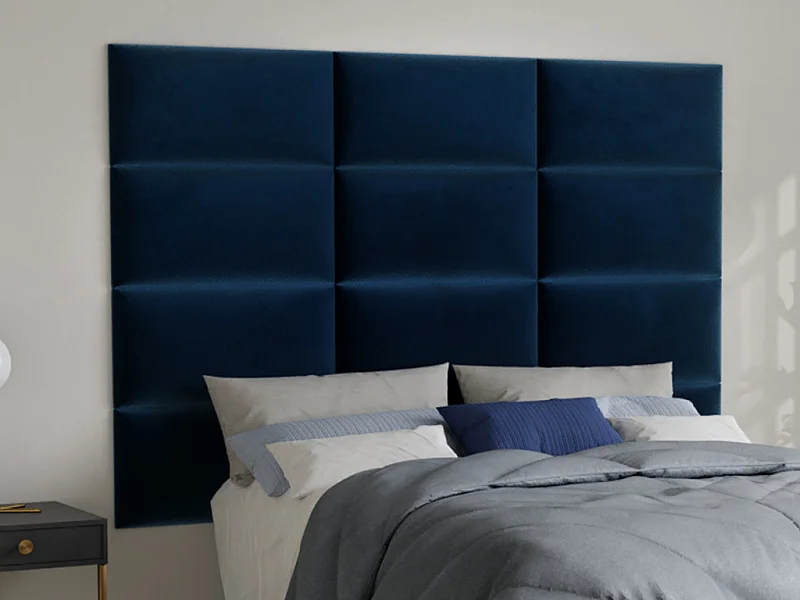Wandpaneel Bettkopfteil - Samt - 180 cm - Blau - BONTE von Pascal Morabito