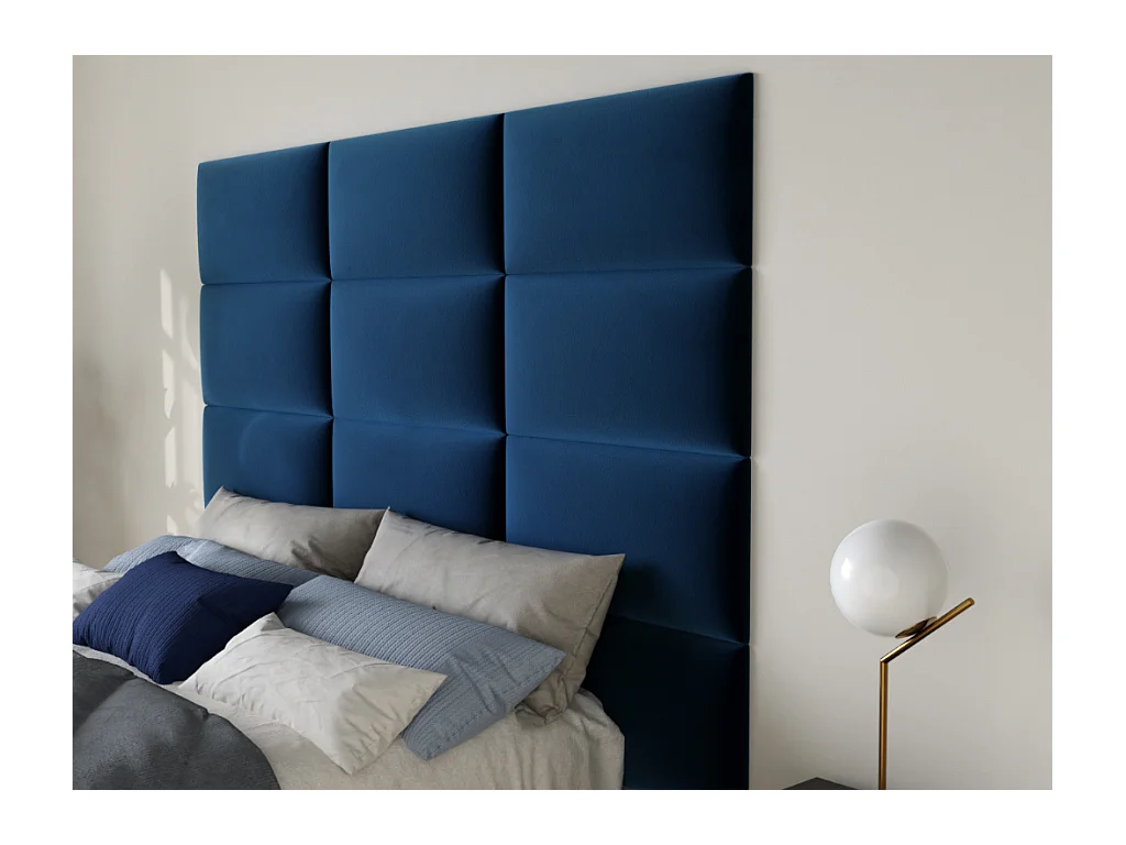 Panneaux muraux tête de lit - 180 cm - Velours - Bleu - BONTE de Pascal Morabito