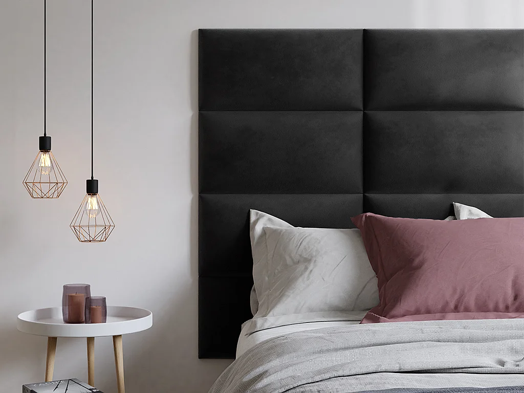 Pannello da parete testata 180 cm Velluto Grigio - BONTE di Pascal Morabito