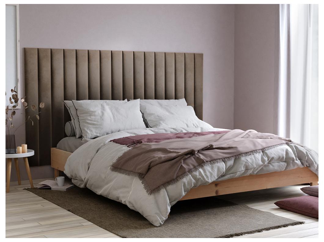 Cabecero de cama GONDA de Pascal Morabito - 225 cm - Terciopelo - Beige - de Pascal Morabito