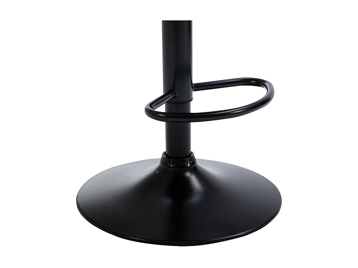 Set van 2 barkrukken LIMA - Velours en metaal - Grijs