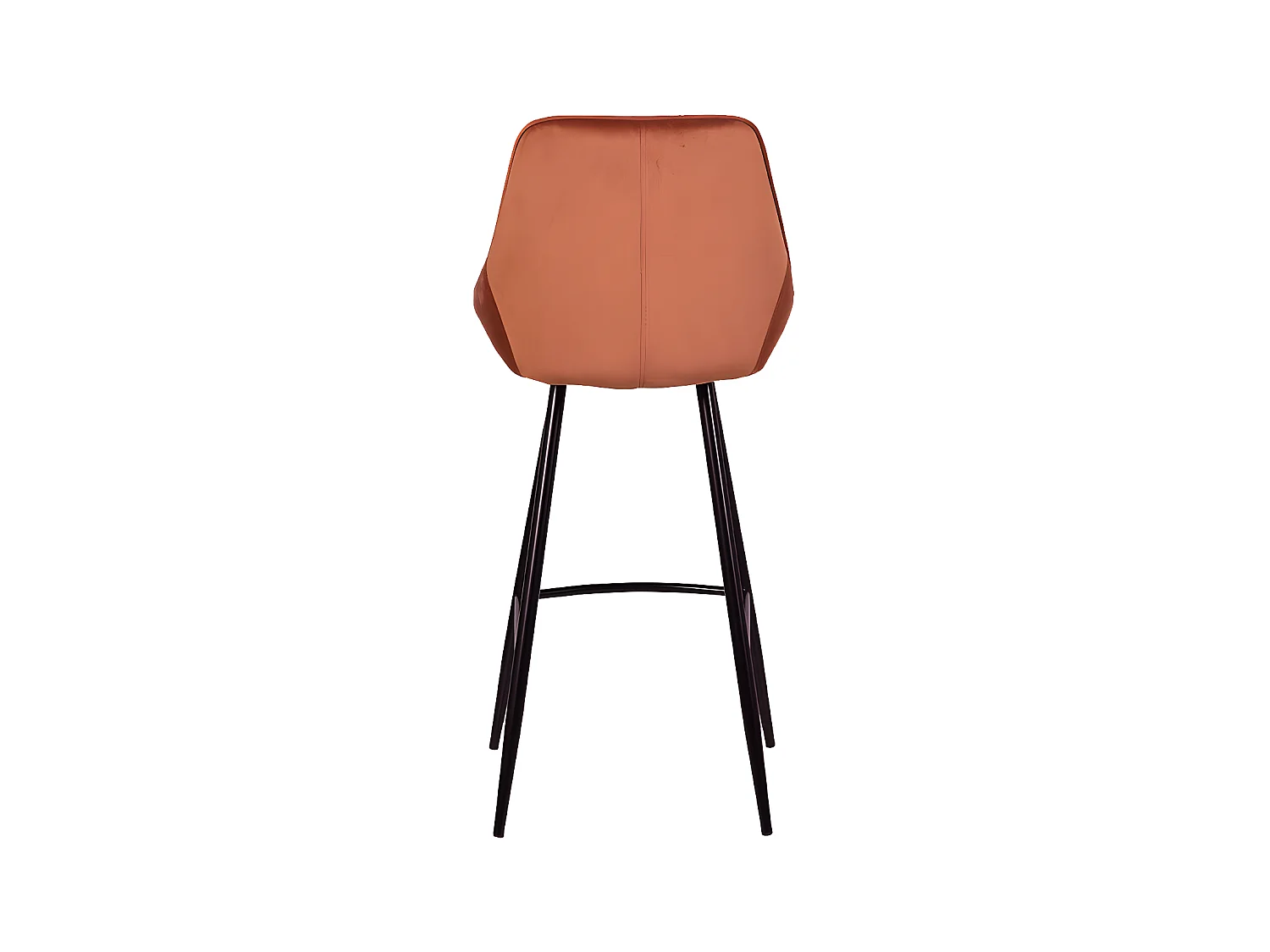 Conjunto de 2 bancos altos veludo cor terracota - MASURIE