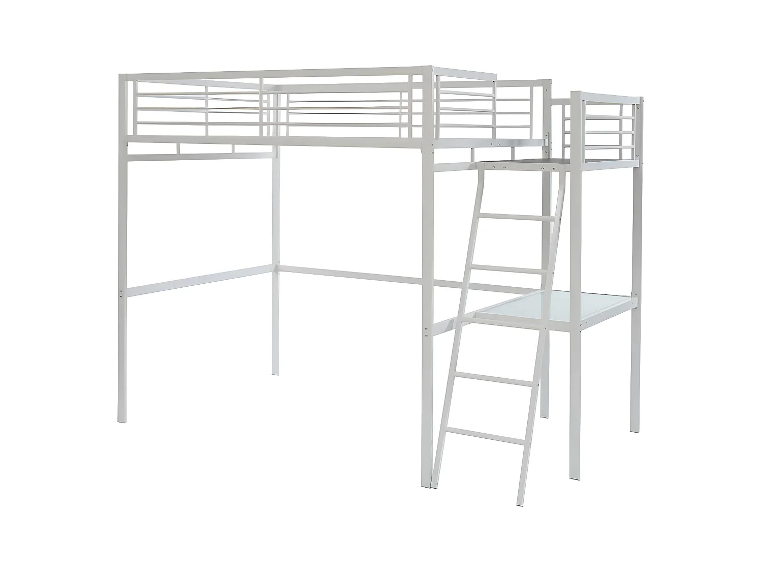 Hoogslaper CASUAL II - 140 x 190 cm - Met bureau - Wit