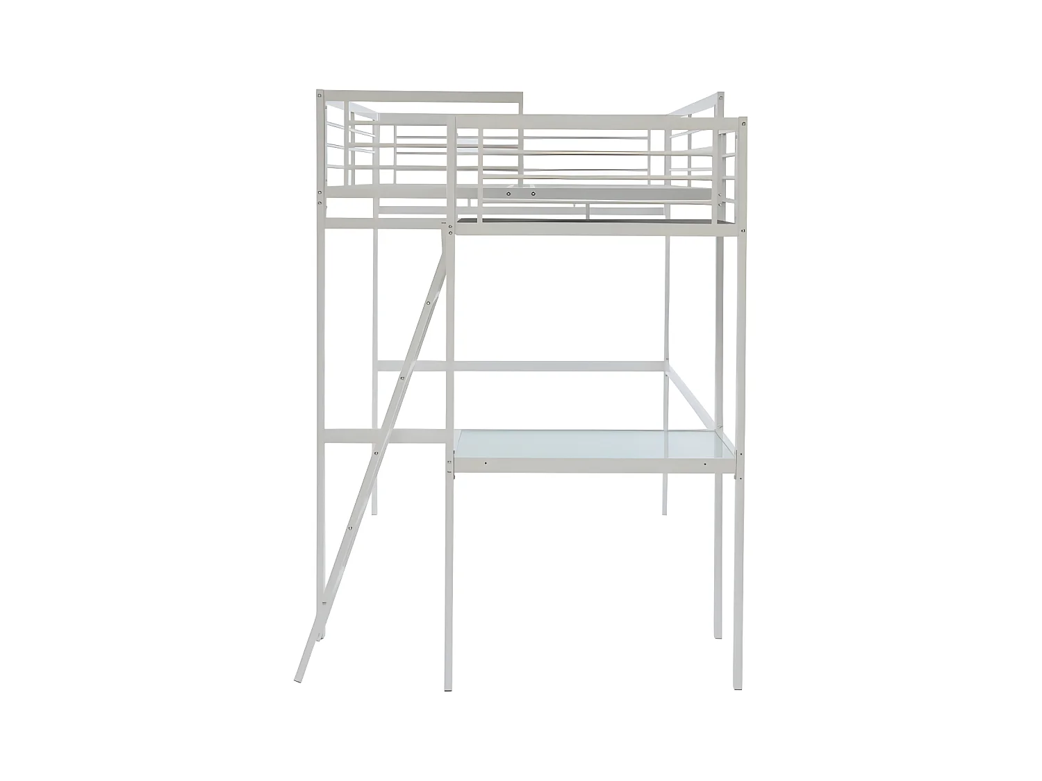 Hoogslaper CASUAL II - 140 x 190 cm - Met bureau - Wit