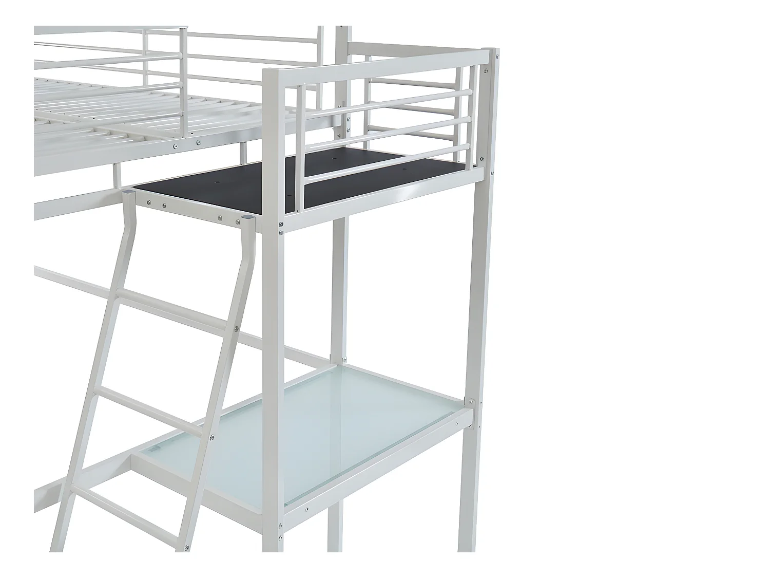 Hoogslaper CASUAL II - 140 x 190 cm - Met bureau - Wit