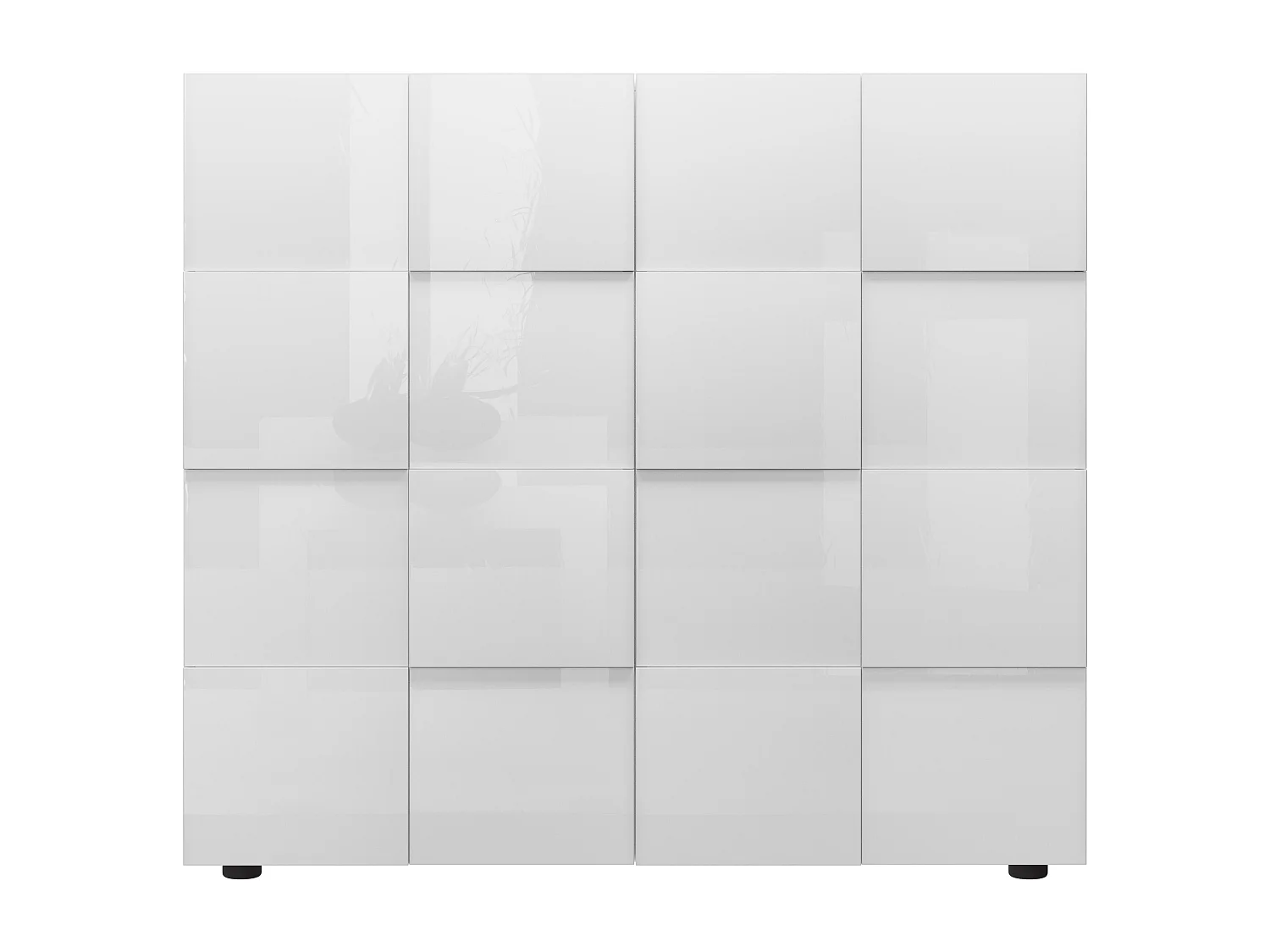 Buffet haut CALISTO - 2 portes - Blanc laqué