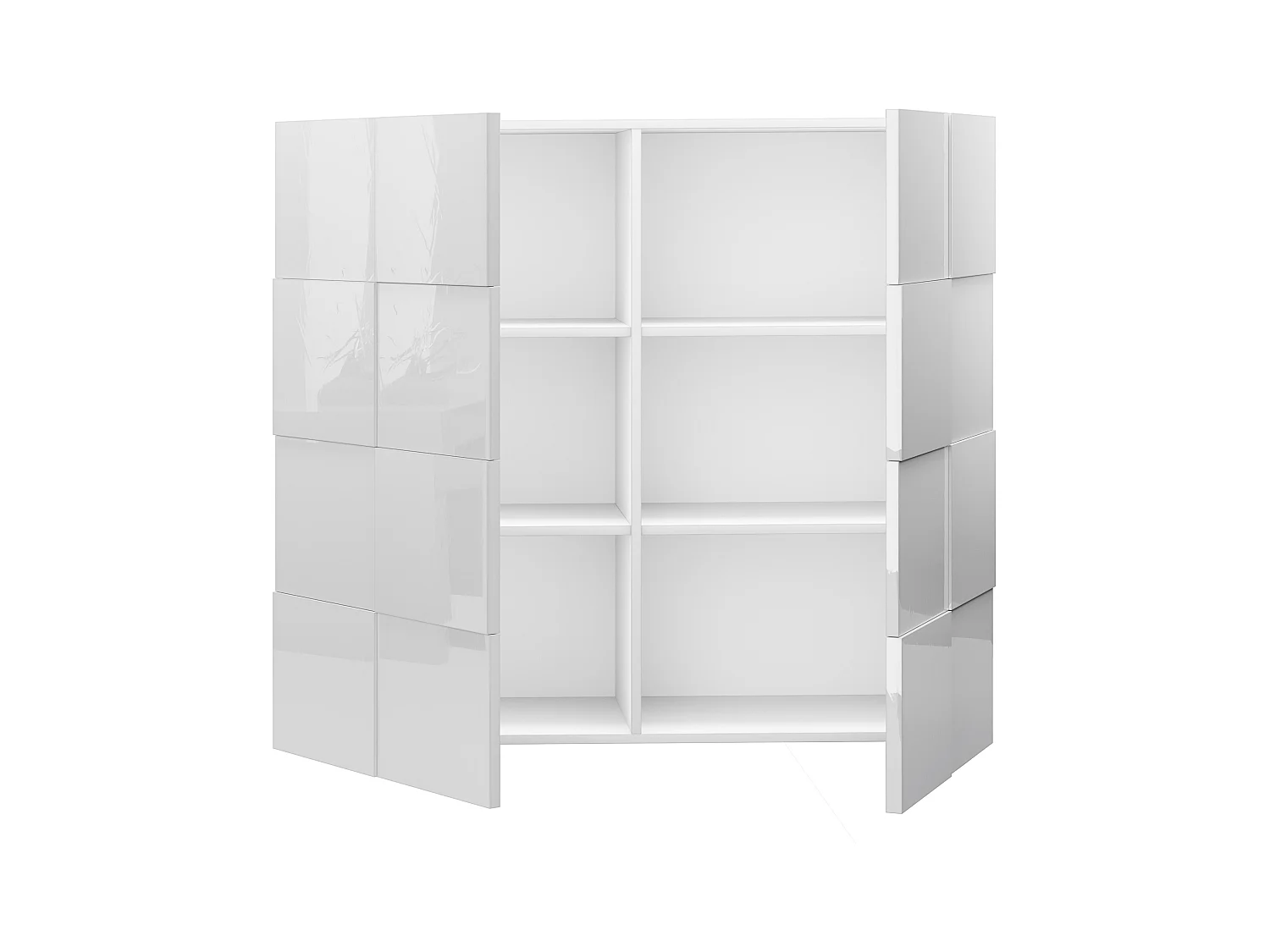 Buffet haut CALISTO - 2 portes - Blanc laqué