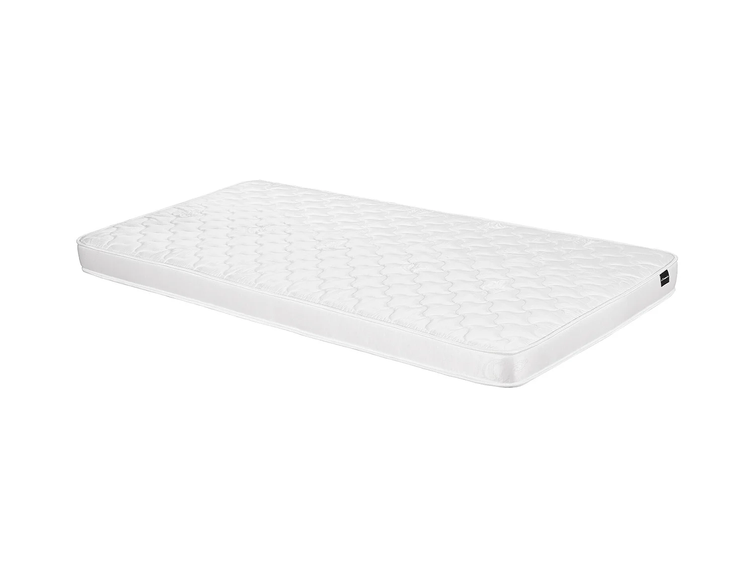 Lit banquette gigogne MATHILDE - 2 x 90 x 190 cm - Simili - Blanc + matelas