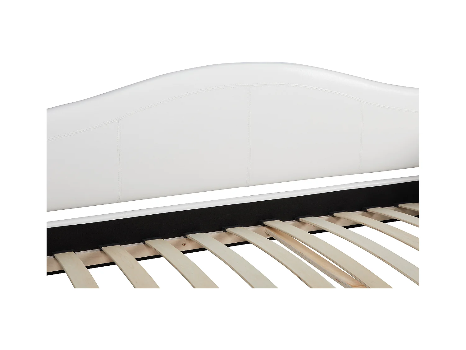 Lit banquette gigogne MATHILDE - 2 x 90 x 190 cm - Simili - Blanc + matelas