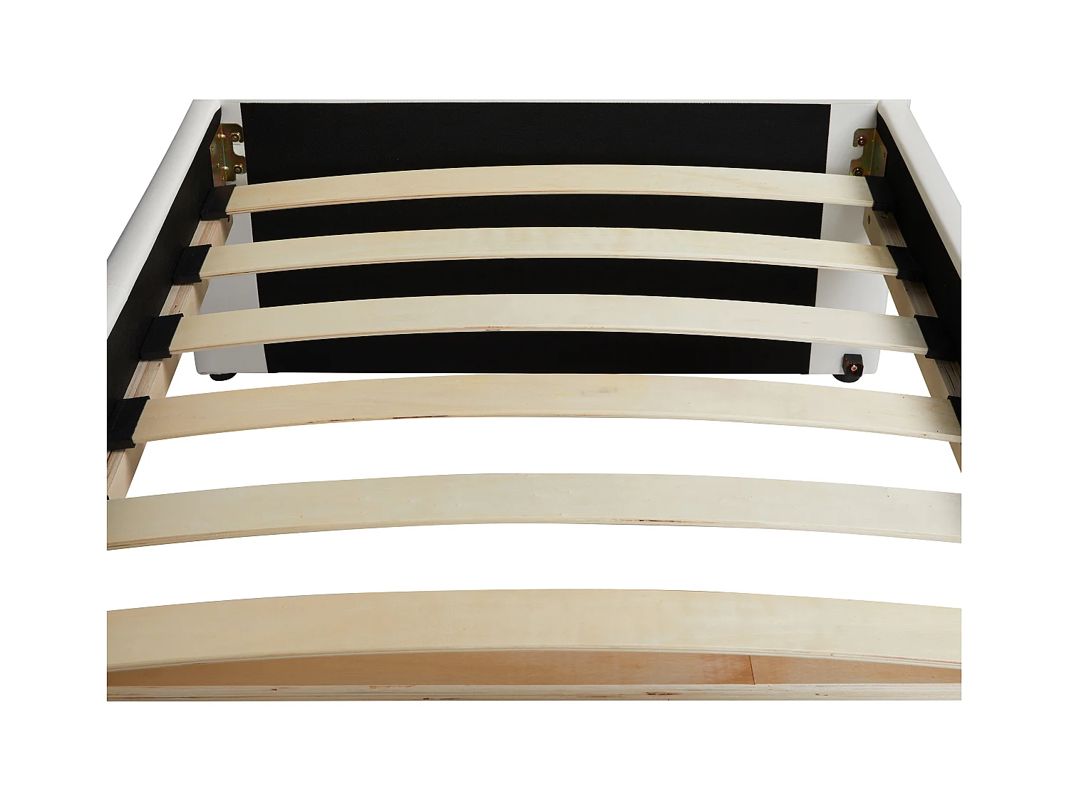 Lit banquette gigogne MATHILDE - 2 x 90 x 190 cm - Simili - Blanc + matelas