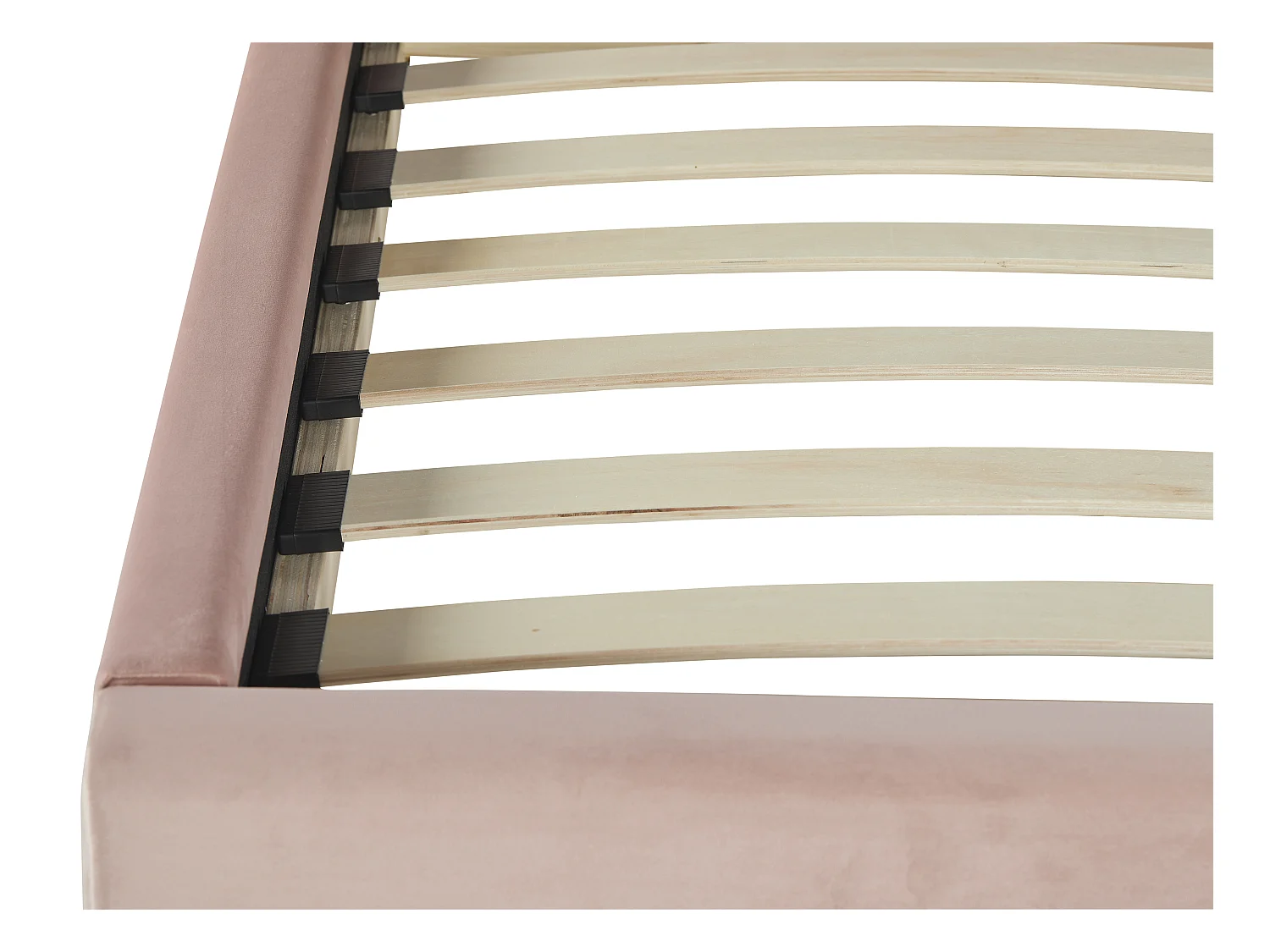 Bett Muschelbett + Matratze - 90 x 190 cm - Samt - Rosa - MOANA