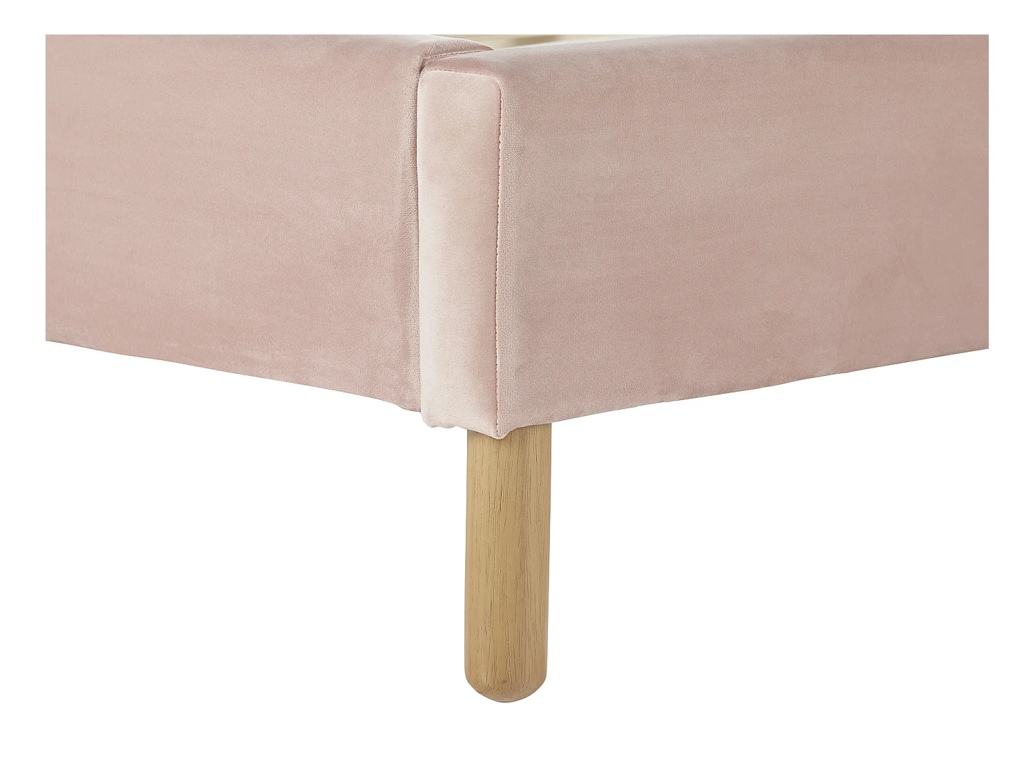 Bett Muschelbett + Matratze - 90 x 190 cm - Samt - Rosa - MOANA