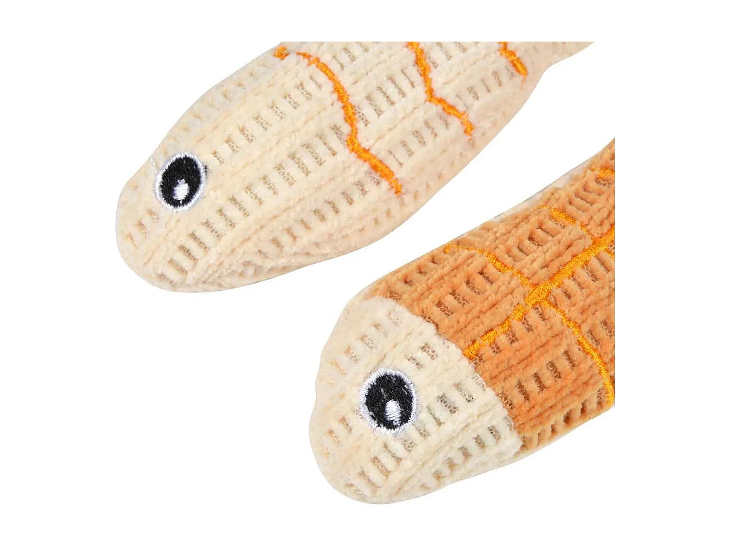 Lot de 2 Jouets Poisson pour Chat "Boho Cat" 12cm Moutarde