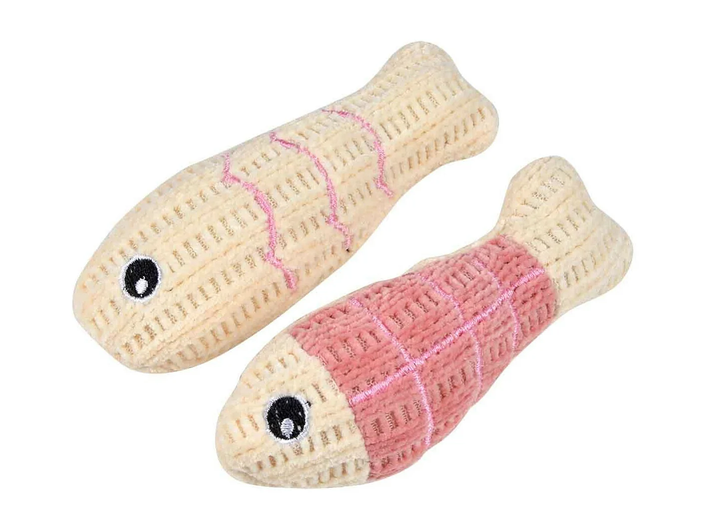 Lot de 2 Jouets Poisson pour Chat "Boho Cat" 12cm Bois de Rose