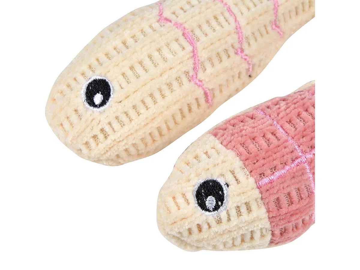 Lot de 2 Jouets Poisson pour Chat "Boho Cat" 12cm Bois de Rose