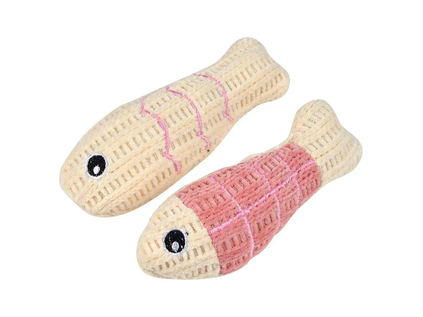 Lot de 2 Jouets Poisson pour Chat "Boho Cat" 12cm Bois de Rose