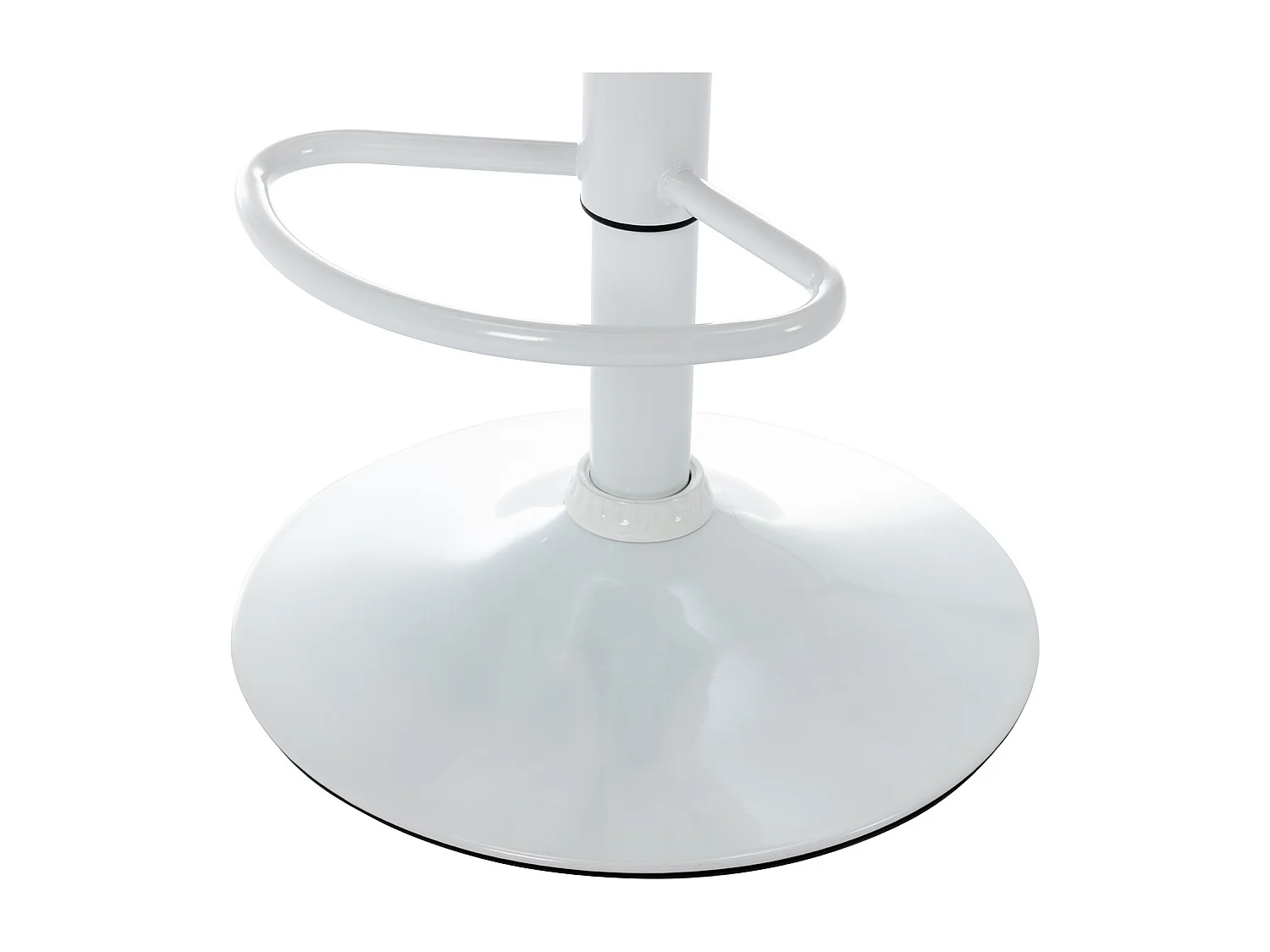 Sgabello da bar in Tessuto e Metallo Bianco Beige - Lotto di 2 - KIYOLA