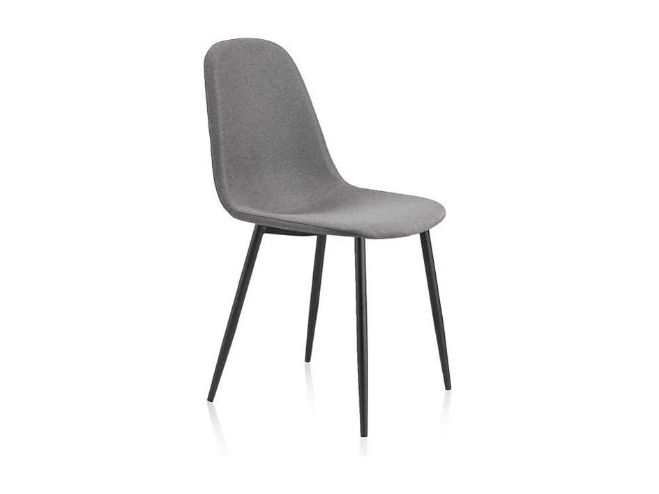 Pack de 4 sillas de comedor Hall diseño industrial gris Adec