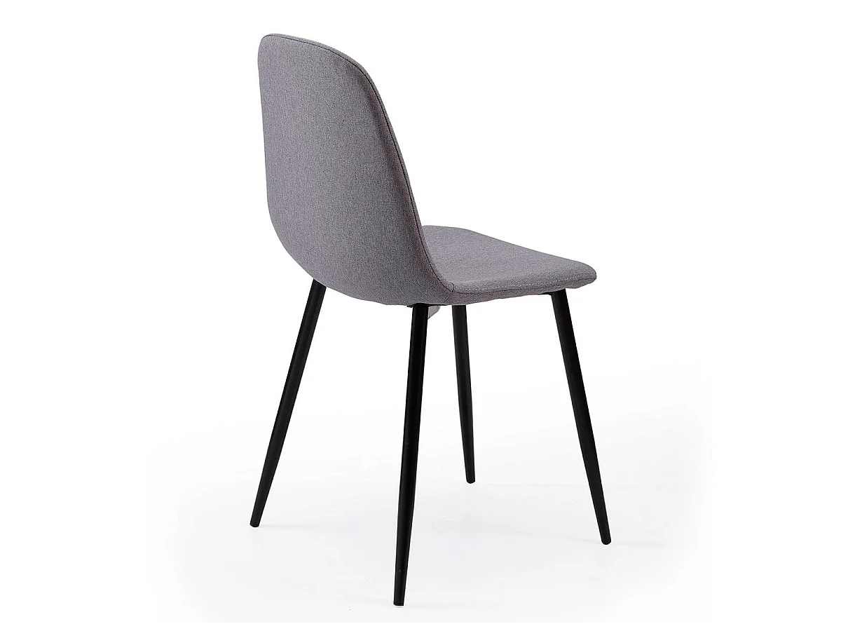 Pack de 4 sillas de comedor Hall diseño industrial gris Adec