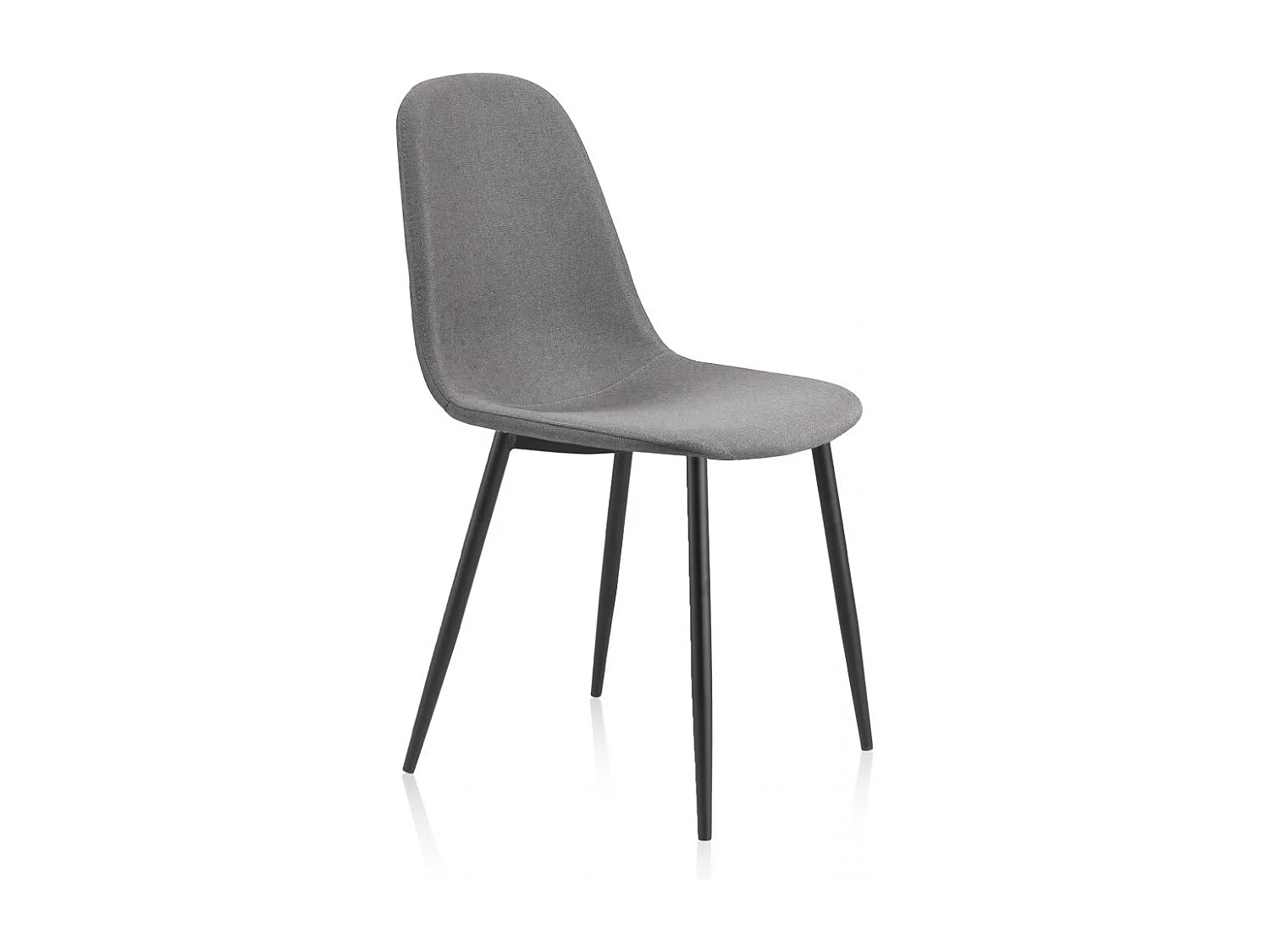 Pack de 4 sillas de comedor Hall diseño industrial gris Adec