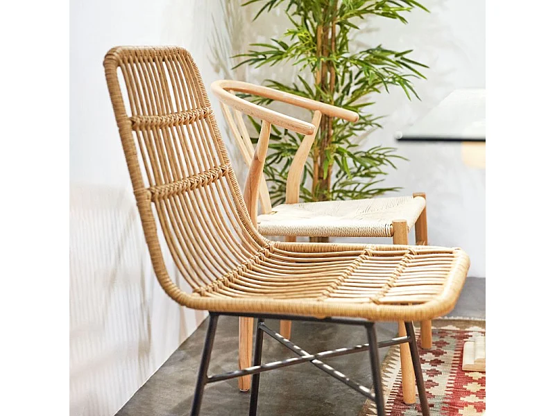 Pack de 2 sillas de comedor Kioto natural Adec