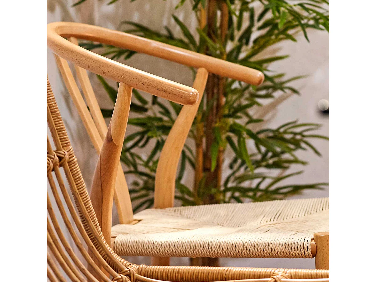 Pack de 2 sillas de comedor Kioto natural Adec