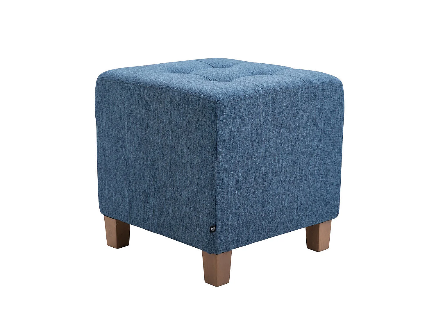 Tabouret bas repose-pieds pouf bois bleue 45 x 45 x 46 cm 10_0000158