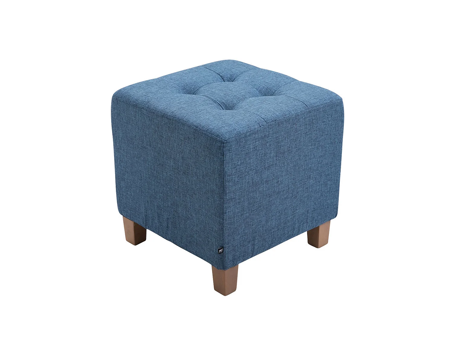 Tabouret bas repose-pieds pouf bois bleue 45 x 45 x 46 cm 10_0000158