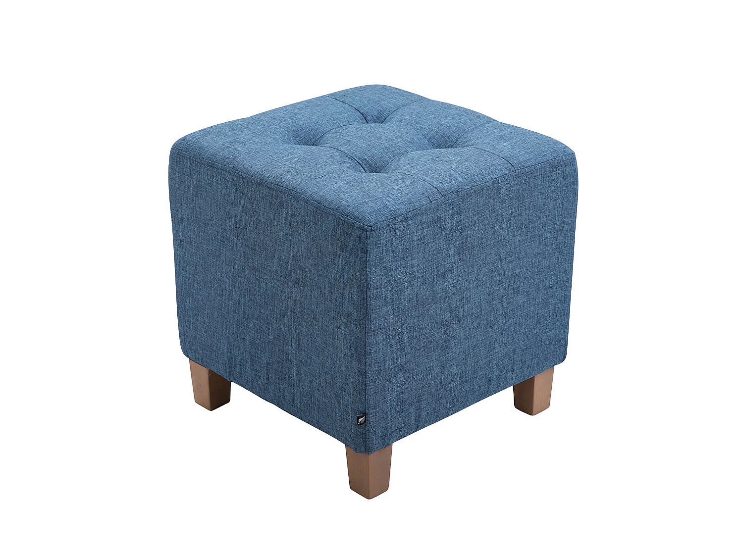 Tabouret bas repose-pieds pouf bois bleue 45 x 45 x 46 cm 10_0000158