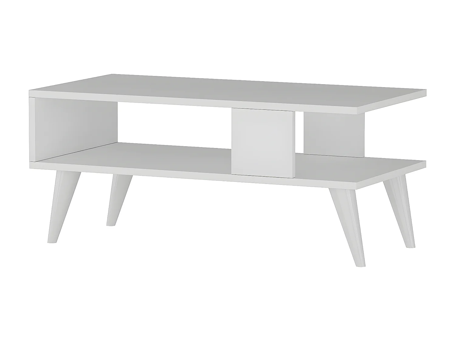 Table basse style scandinave Jatte L90xH40cm Blanc