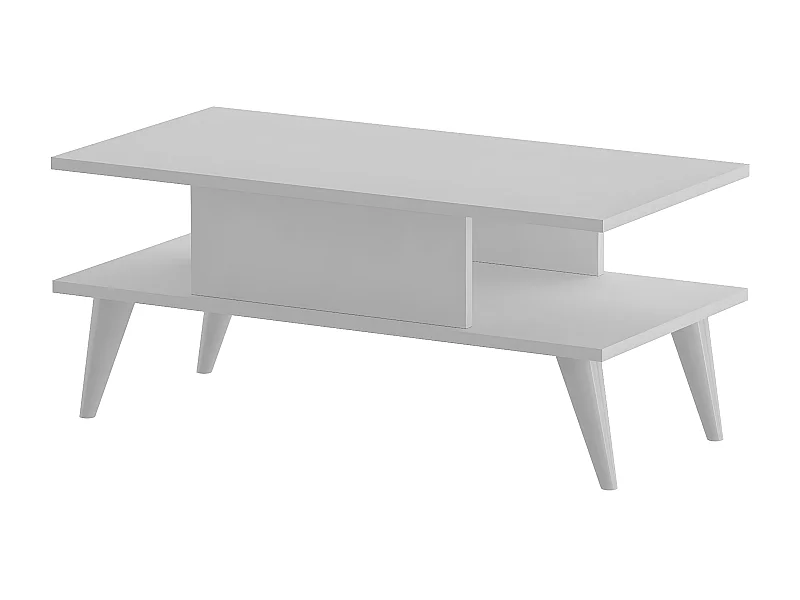 Mesa de café Kailua 1894, Blanco, 40x45x90cm, Aglomerado laminado, Angular