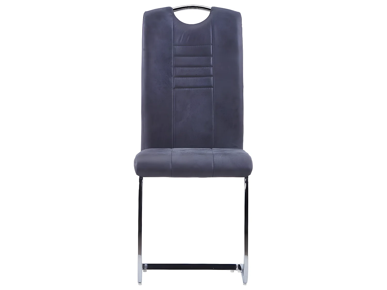 Lot de 2 chaises de salle à manger cuisine cantilever design moderne synthétique daim gris CDS020340