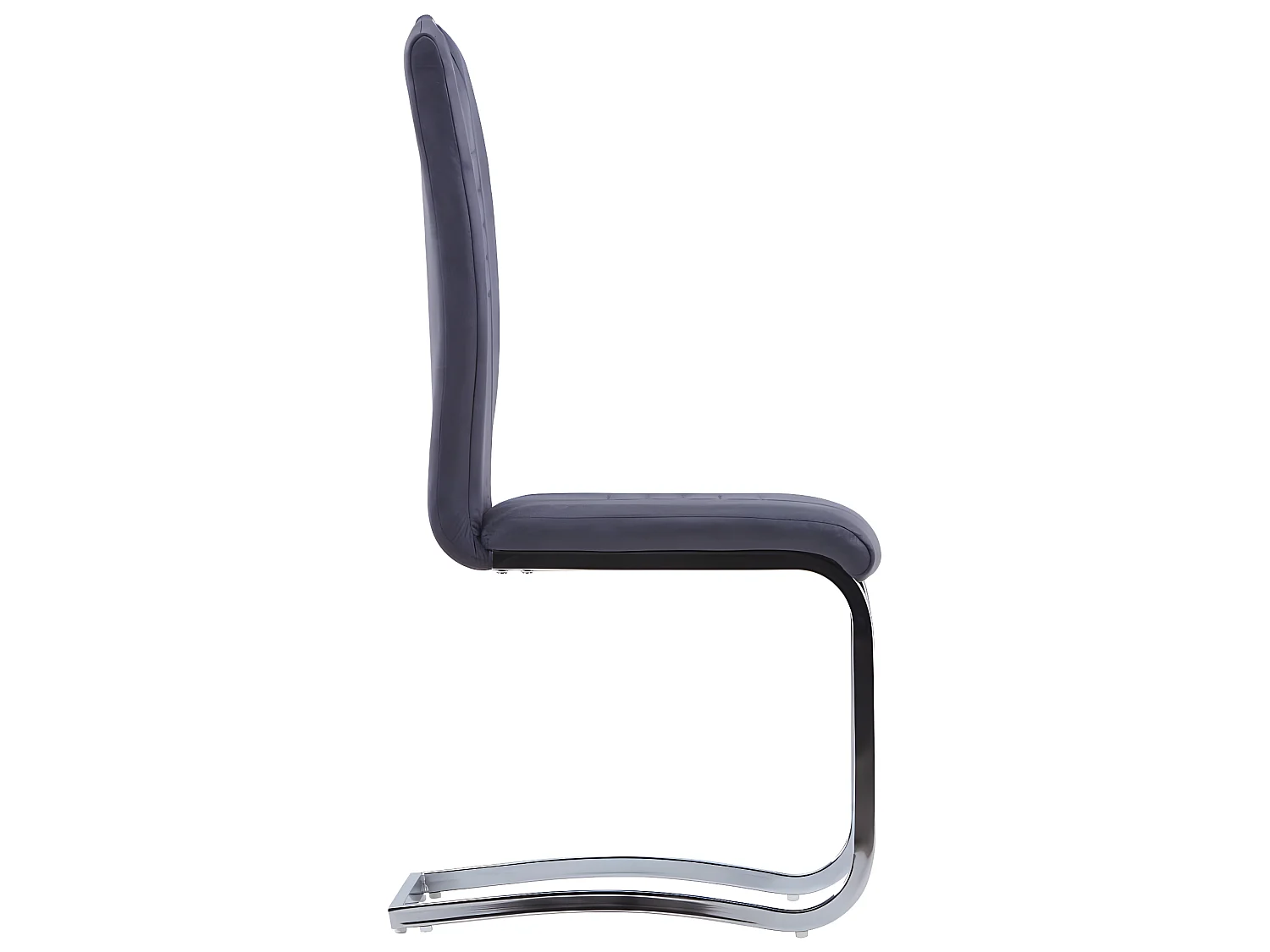 Lot de 2 chaises de salle à manger cuisine cantilever design moderne synthétique daim gris CDS020340