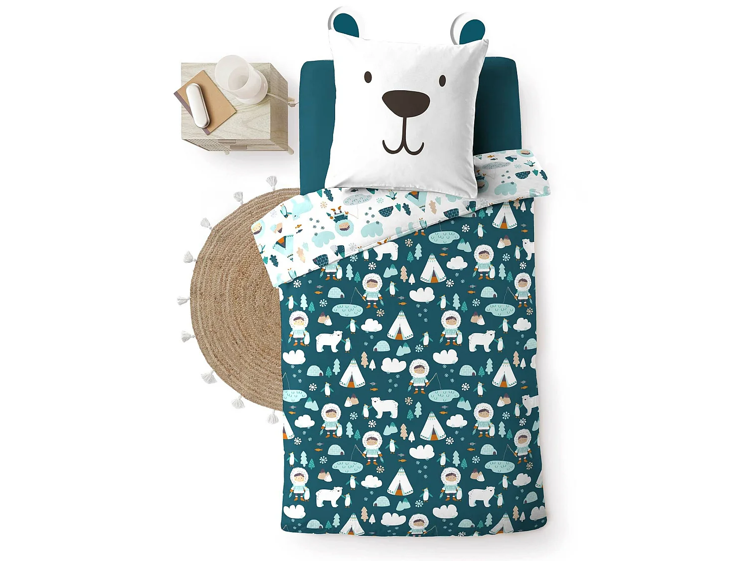 Housse de couette Petit Ourson polaire 140x200cm