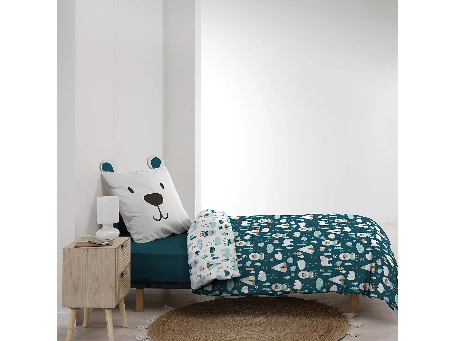 Housse de couette Petit Ourson polaire 140x200cm