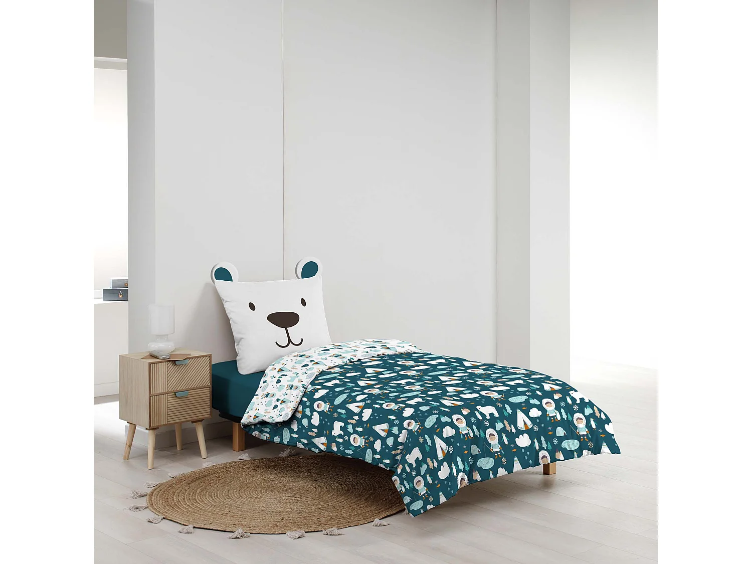 Housse de couette Petit Ourson polaire 140x200cm